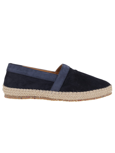 Eleventy Suede Trimmed Espadrilles In Blu