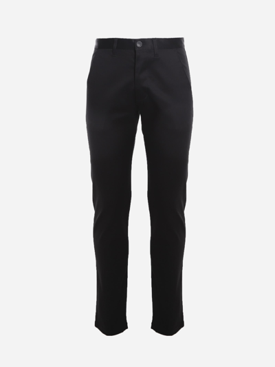 Shop Saint Laurent Chino Pants Made Of Stretch Cotton In Black