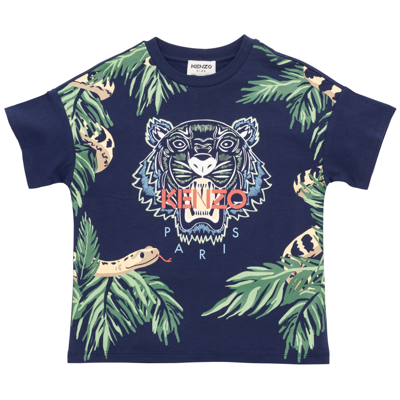 Shop Kenzo T-shirt With Print In Marine