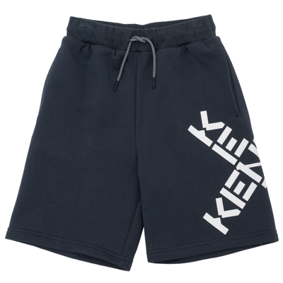 Shop Kenzo Bermuda With Print In Anthracite