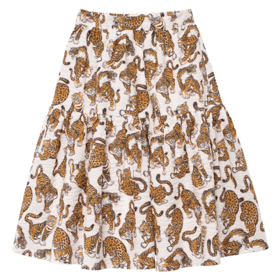 Shop Kenzo Skirt With Print In Ecrù