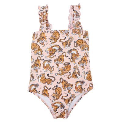 Shop Kenzo One-piece Swimsuit With Print In Pink