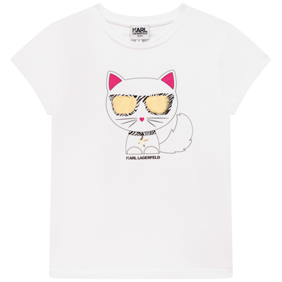Shop Karl Lagerfeld T-shirt With Print In White