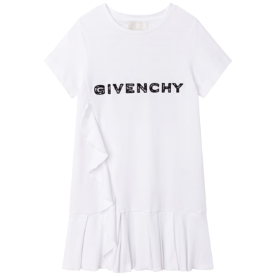 Shop Givenchy Dress With Ruffles In White