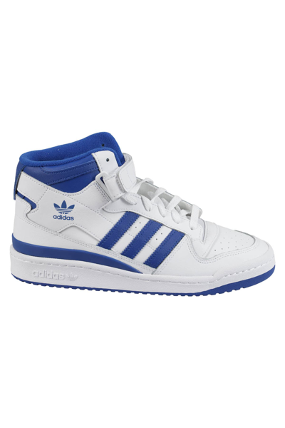 Adidas Originals Forum Mid-top Lace-up Sneakers In White/team Royal  Blue/white | ModeSens