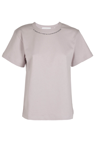 Shop Helmut Lang Logo Tshirt In Ku Rosa