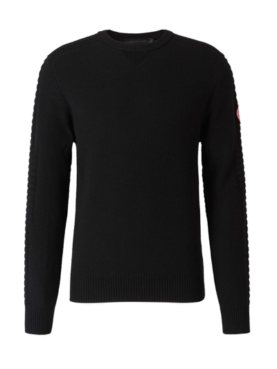 Shop Canada Goose Paterson Crewneck Knitted Jumper In Black