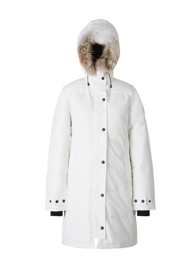 Shop Canada Goose Shelburne Fur In White
