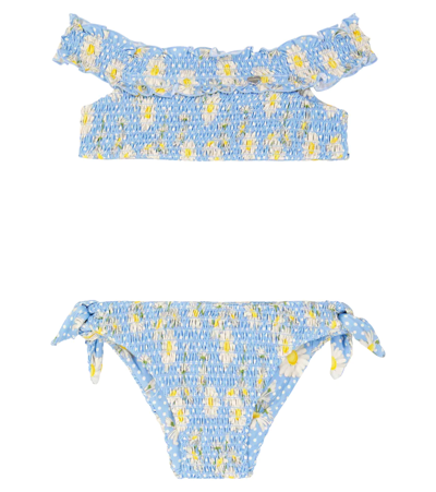 Shop Monnalisa Printed Bikini In Blue