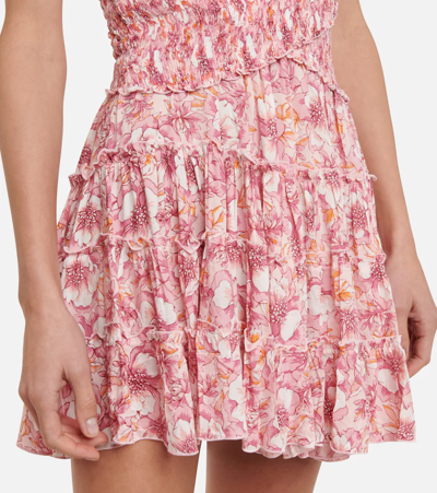 Poupette St Barth Soledad Printed Minidress In Pink Dalia