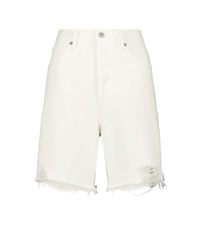 Shop Citizens Of Humanity Camilla Distressed Denim Shorts In Starlight
