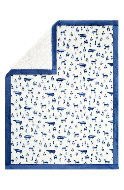 Shop Aden + Anais Embrace Weighted Toddler Bed Blanket In Moody Nordic Blue