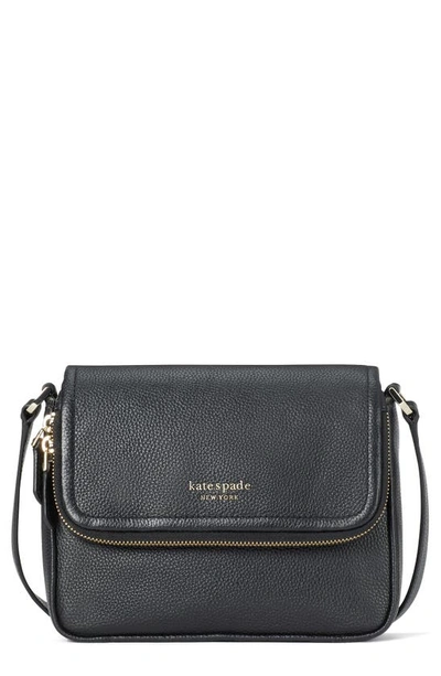 Shop Kate Spade Run Around Large Flap Crossbody Bag In Black