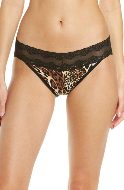 Shop Natori Bliss Perfection Bikini In Chestnut Luxe Leopard Print