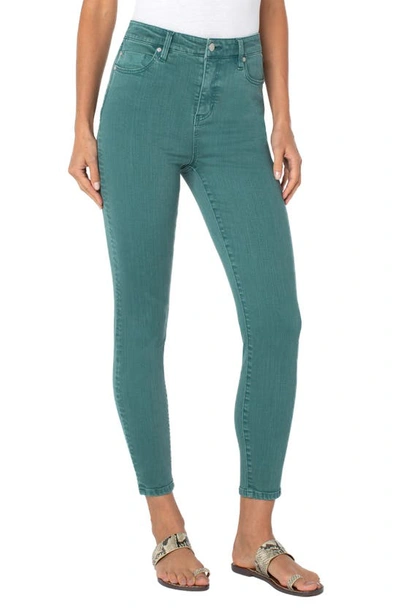 Shop Liverpool Abby High Waist Ankle Skinny Jeans In Shale Green