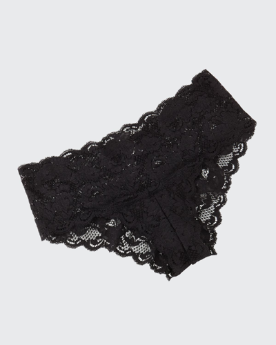 Shop Cosabella Never Say Never Hottie Lace Hotpants In Black