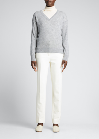 Shop Theory V-neck Easy Cashmere Pullover In Husky