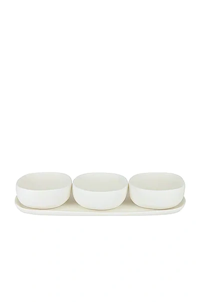 Shop Tina Frey Designs Trio Of Bowls On Dish Set In White