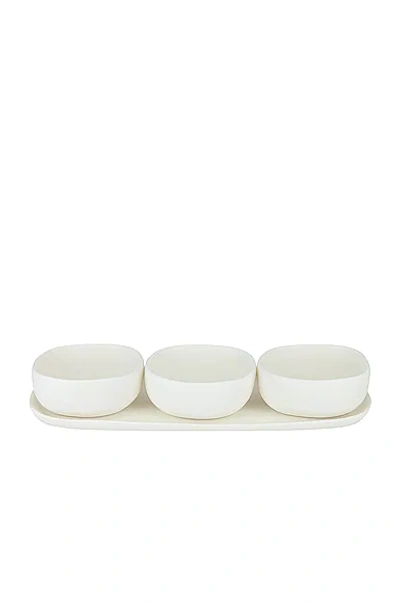 Tina Frey Designs White Nested Trio Bowls Set In White