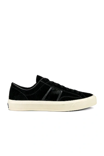 Shop Tom Ford Low Top Cambridge Sneakers In Black