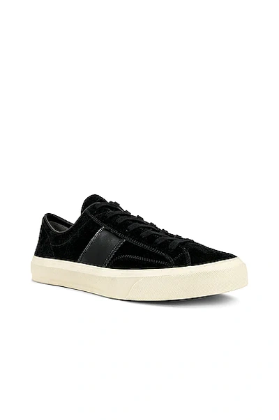 Shop Tom Ford Low Top Cambridge Sneakers In Black