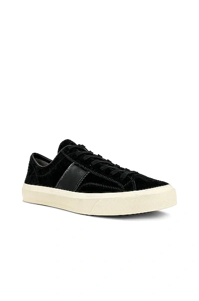 Tom Ford Logo-print Low-top Sneakers In Black