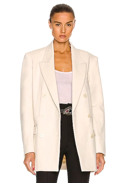 Shop Isabel Marant Haneva Blazer In Ecru