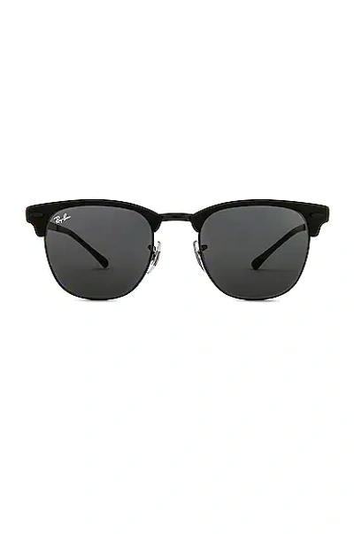 Shop Ray Ban Clubmaster Metal Sunglasses In Black