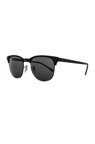 Shop Ray Ban Clubmaster Metal Sunglasses In Black