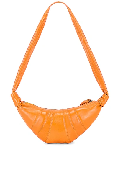 Shop Lemaire Small Croissant Bag In Burnt Orange