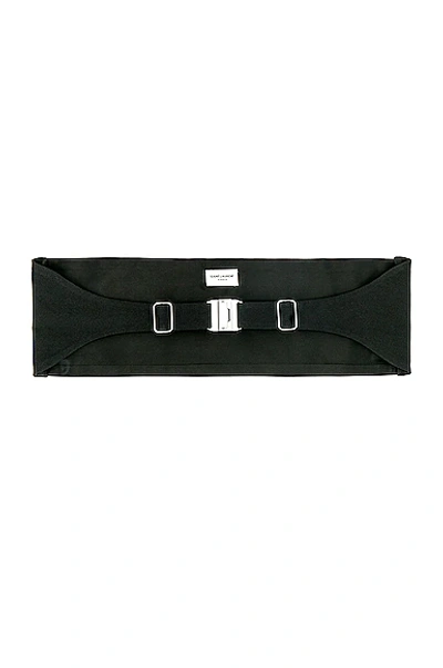 Shop Saint Laurent Ceinture Smoking 6 Plis In Black