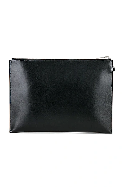Saint Laurent Monogram Zippered Tablet Holder In Noir