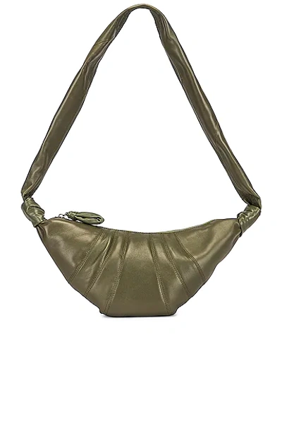 Shop Lemaire Small Croissant Bag In Hedge Green