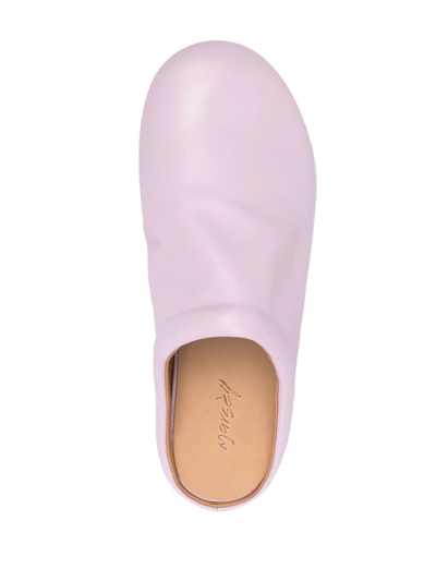 Shop Marsèll Slip-on Leather Mules In Rosa