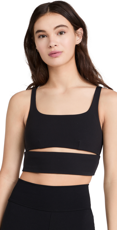 Shop Alo Yoga Slit Bra Black