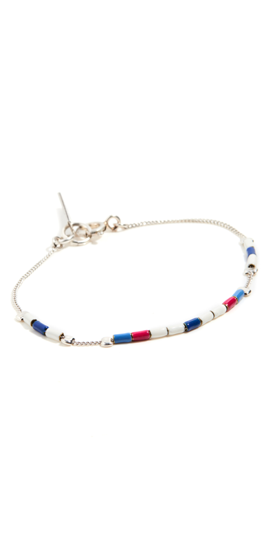 Shop Isabel Marant Bracelet In Blue/silver