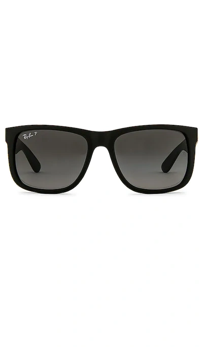 Ray Ban Justin 55mm Polarized Sunglasses In Black