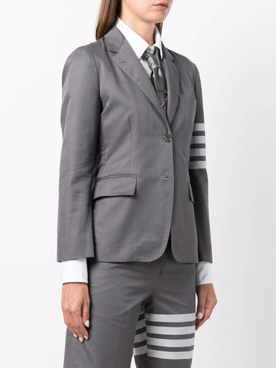 Shop Thom Browne 4-bar Stripe Blazer In Grey