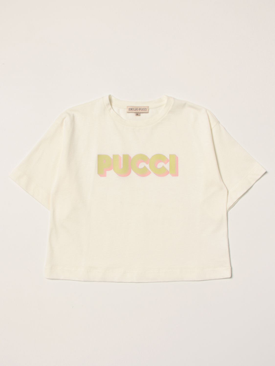 Shop Emilio Pucci Logo T-shirt In White 1