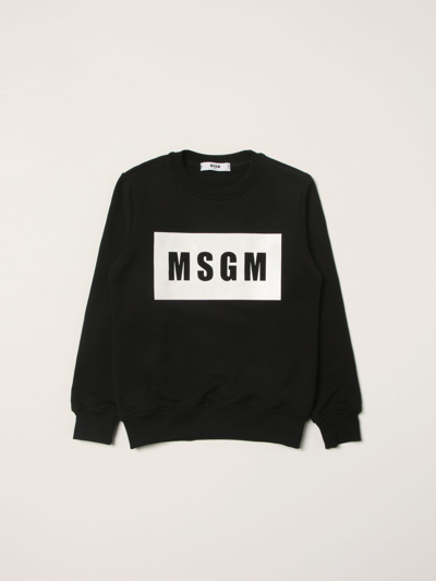 Shop Msgm Jumper With Logo In Black