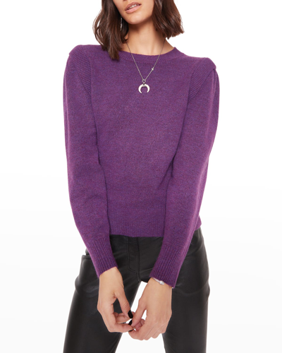 Shop Rebecca Minkoff Waverly Crewneck Sweater In Purple Melange