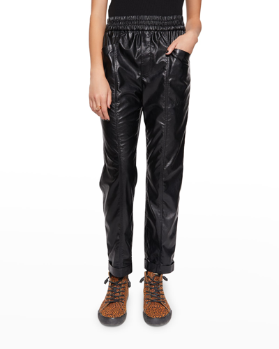 Shop Rebecca Minkoff June Faux-leather Pants In Black