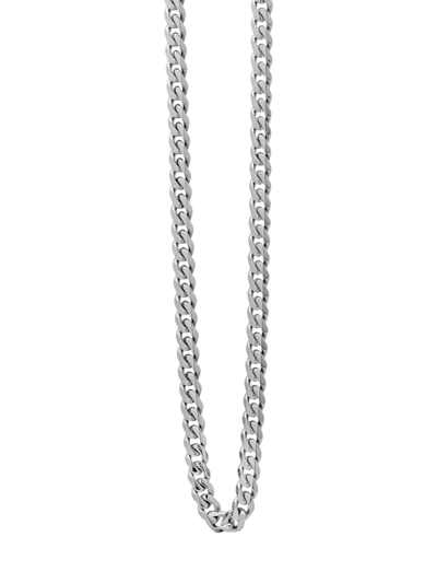 Shop Anthony Jacobs Men's Stainless Steel Curb Chain Necklace In Neutral