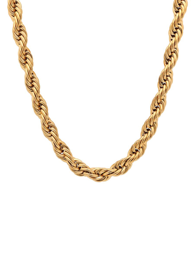 Shop Anthony Jacobs Men's 18k Goldplated Stainless Steel Rope Chain Necklace In Neutral