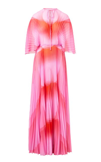 Shop Brandon Maxwell Women's The Venus Silk Maxi Dress In Pink