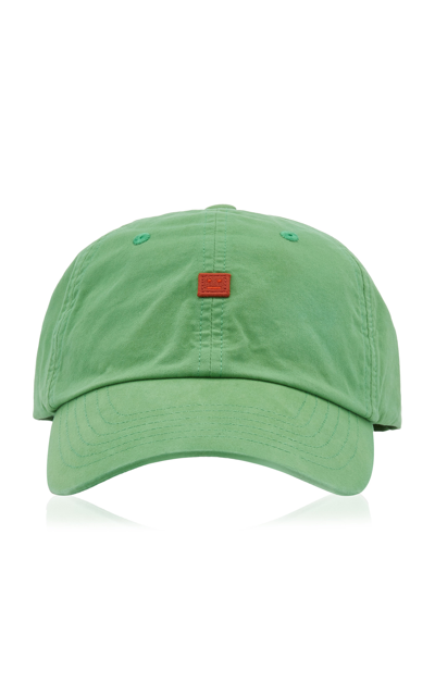 Shop Acne Studios Women's Cunov Face Cotton Baseball Hat In Green,black