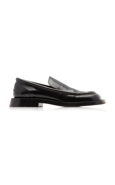 Shop Proenza Schouler Women's Square-toe Leather Loafers In Neutral,black