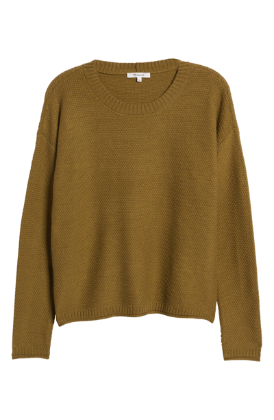 Shop Madewell Seagrove Pullover Sweater In Desert Moss