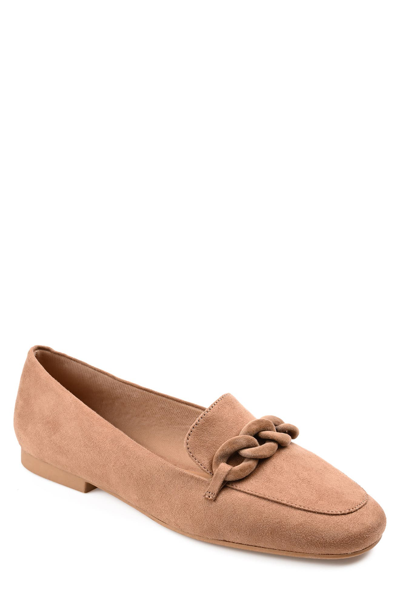 Shop Journee Collection Cordell Link Loafer In Taupe