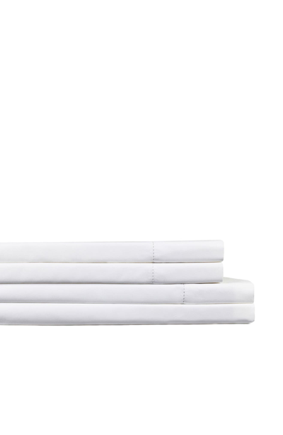 Shop Melange Home White 400 Thread Count 100% Cotton Sheet Set